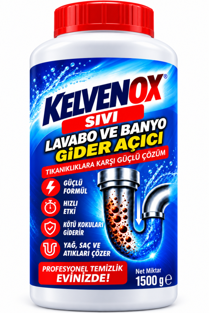 KELVENOX Sıvı Lavabo ve Banyo Gider Açıcı – 1500 g